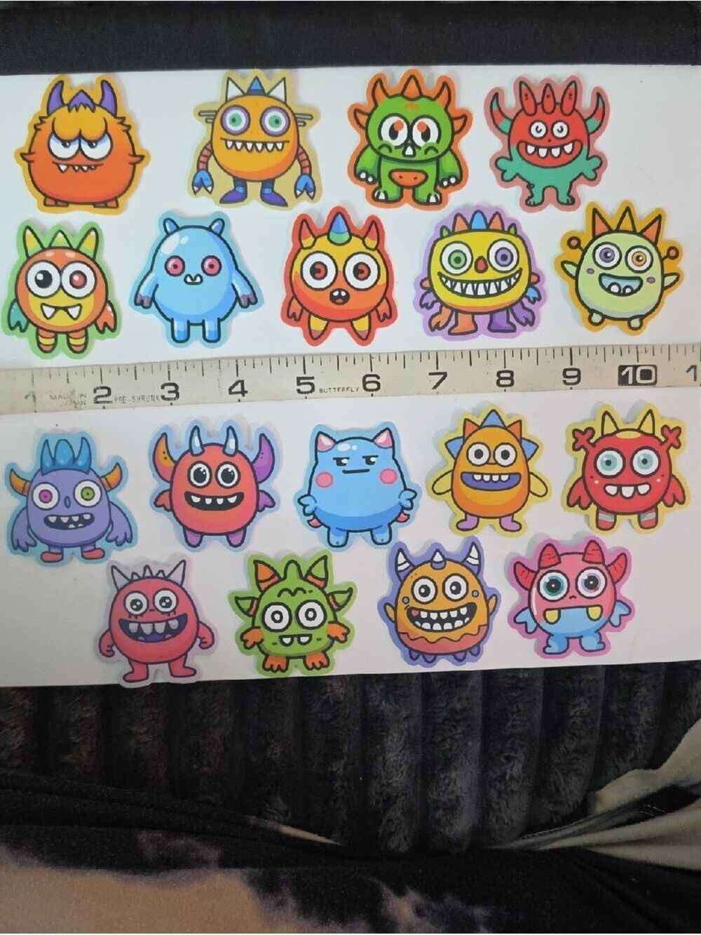Lot Of 18 - Colorful Monster Stickers Pack - Kids Toys, Multicolor